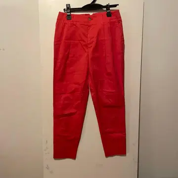 [ aquagirl ] 주홍색 테이퍼드 팬츠 슬랙스 슬림 레그