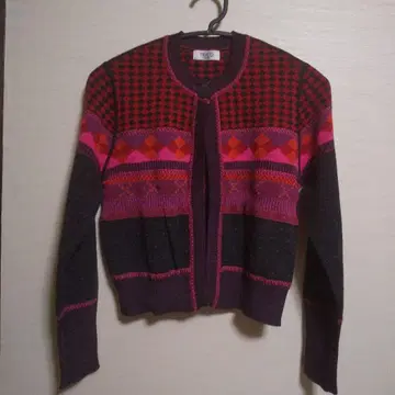 기하학 패턴 니트 가디건 M 사이즈