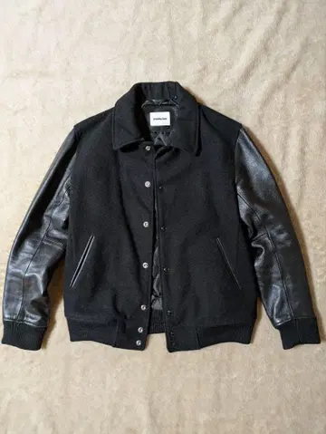 mokey time 소가죽(소매) 바시티 자켓 M