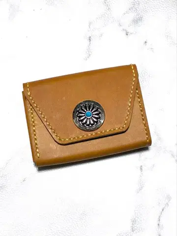 일본산 무스 가죽 컴팩트 지갑 (핸드메이드)