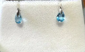 블루 토파즈 K14WG 귀걸이