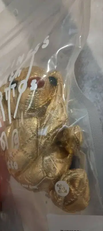 골드 토끼형 봉제 인형 키링 포함