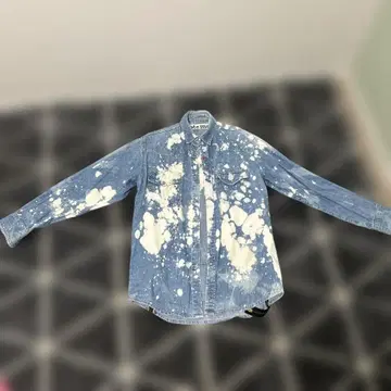 Cotemer 데님 셔츠 페인트 스플래터