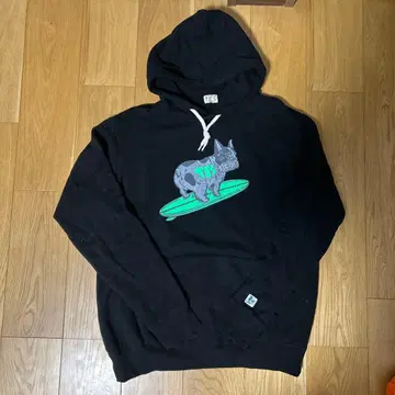 TES 블랙 후드티 X-LARGE