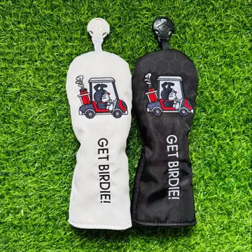 새상품 2세트 도라에몽 골프클럽 헤드커버 유틸리티*2 블랙 화이트