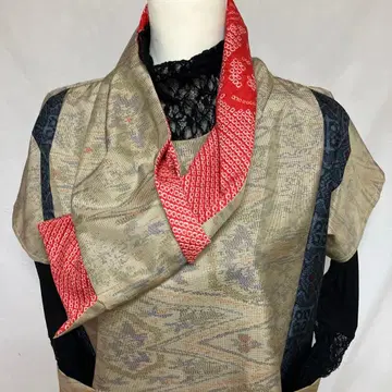 기모노 리메이크 // 오시마 명주 // 튜닉 목도리 포함 NO 329