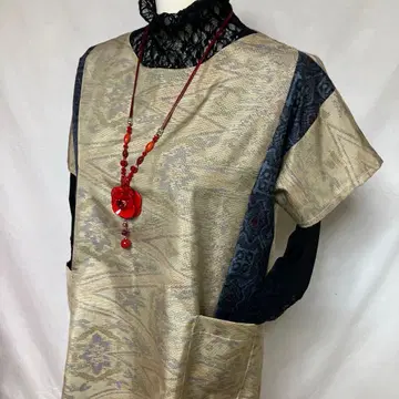 기모노 리메이크 // 오시마 명주 // 튜닉 목도리 포함 NO 329