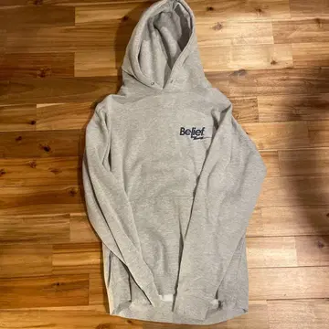 Belief 그레이 후드 부착 후드티