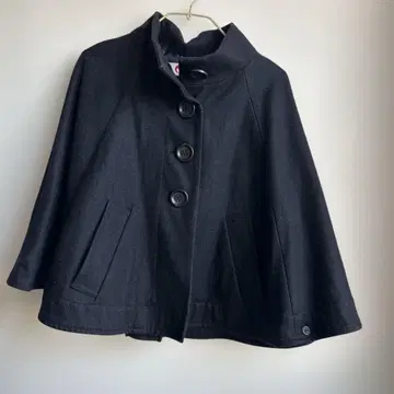 네이비 컬러 케이프 스타일 자켓