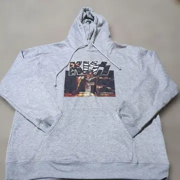 남성용 KISS 키스 진 시몬스 속기모 후드티 5L 모크 그레이