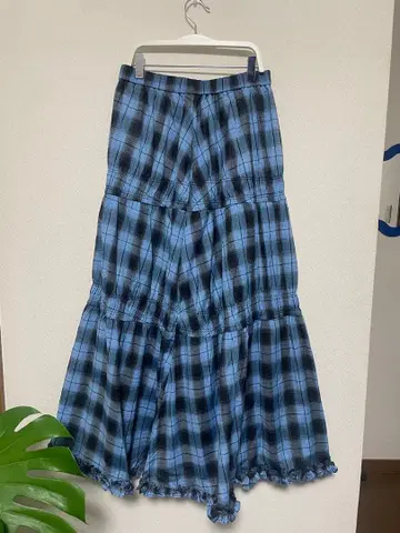 lowrysfarm 롱 스커트 체크