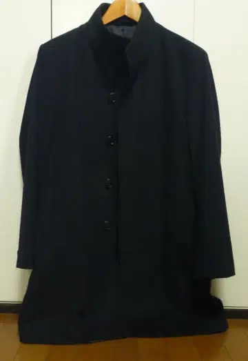 COMME CA ISM 스탠드 카라 코트 블랙 S 클리닝 완료