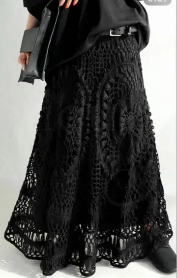 크로셰 뜨기 롱 스커트