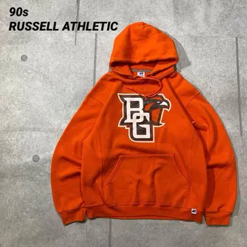 90s RUSSELL ATHLETIC 볼링 주립 대학 BGSU 오렌지 M