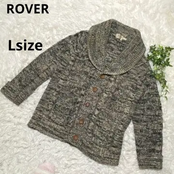 남성용 ROVER 니트 코위찬 가디건 모 그레이 계열 L 사이즈