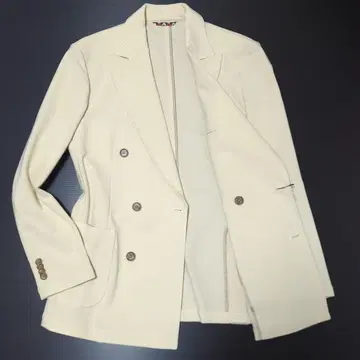 [ 새상품 미사용품 ] 지 스테이지 아이보리 더블 브레스트 자켓 M