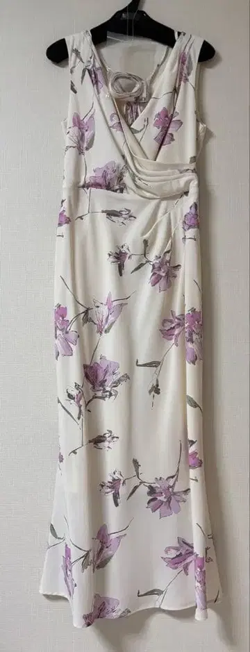 SNIDEL 페인트 플라워 프린트 원피스 핑크