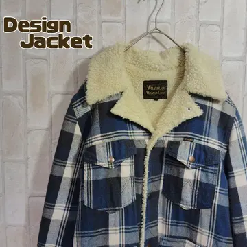 랭글러 보아 체크 자켓