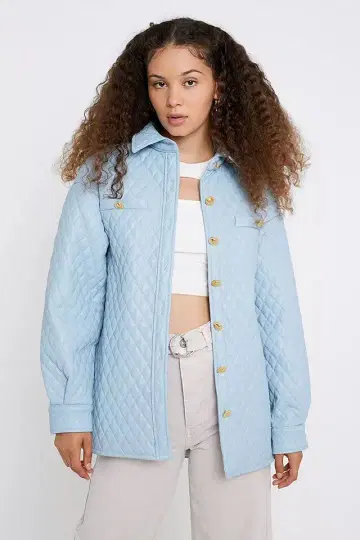 하우스 오브 써니 스카이블루 퀼팅 자켓