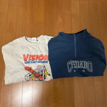 VISION 맨투맨 & CFEDABO 집업 2개 세트