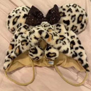 디즈니 레오파드 무늬 미키 모양 팬캡