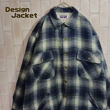 CPO 자켓 보아 옴브레 체크 섀도우 체크