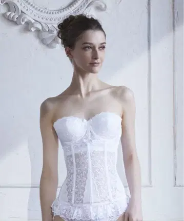 화이트 레이스 코르셋 E70