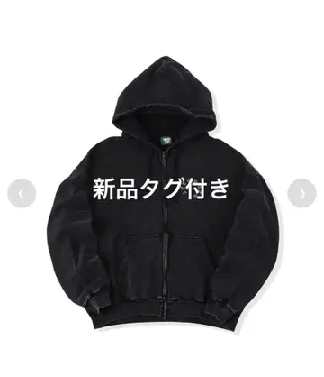 That' life 더츠라이프 블랙 집업 후드티