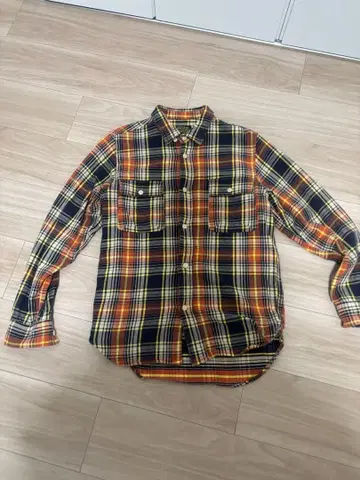 DENIME 체크 무늬 플란넬 셔츠 M 사이즈