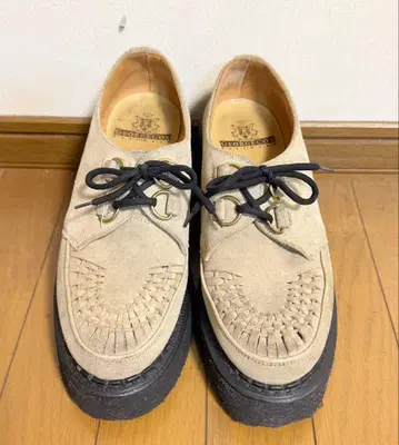 GEORGE COX 스웨이드 러버 솔 슈즈/UK8/베이지/3583