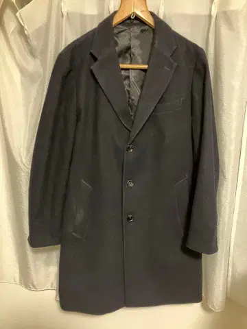 다크 그레이 싱글 브레스 체스터 코트