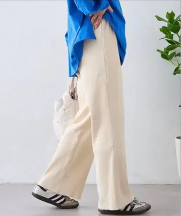 AOPANIC TYPY-3킬로 보임 깔끔한 실루엣 리브 팬츠 아이보리 L