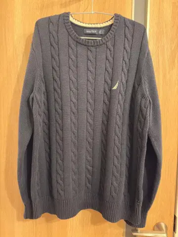 [ 선착순 ] 노티카 케이블 니트 스웨터 네이비 L