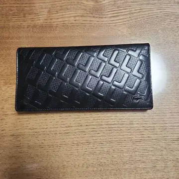LACOSTE 블랙 가죽 장지갑