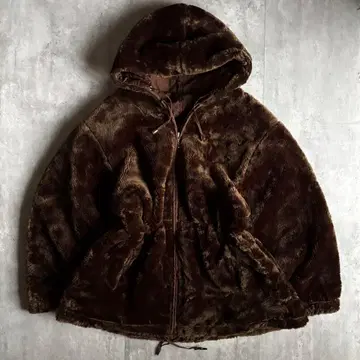 [80s eur vintage] 리버서블 퍼 지퍼 후드티 스페인산