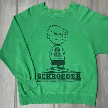 [레어 패턴] PEANUTS 슈로더 맨투맨 SNOOPY 빈티지