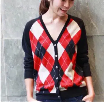 IENA 니트 가디건 아가일