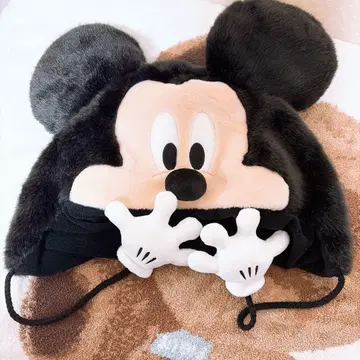 미키마우스 플리스 모자 팬캡