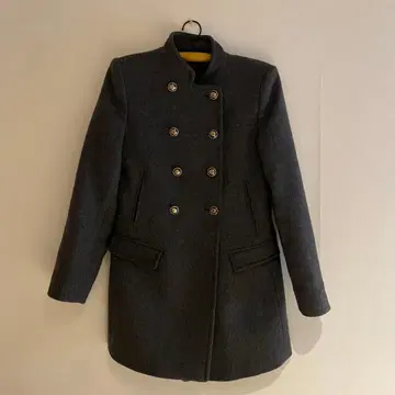 ZARA 그레이 울 피 코트 S