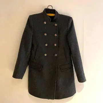 ZARA 그레이 울 피 코트 S