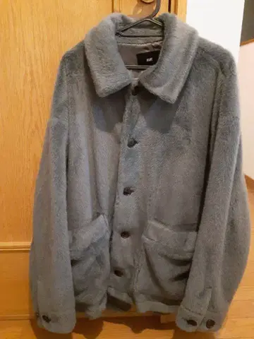 HARE 보아 인조 모피 자켓 S 그린 오버 사이즈