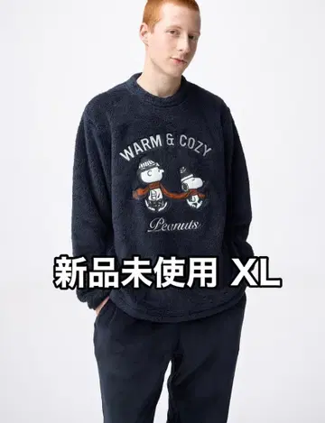 미사용 새상품 GU 마쉬멜로우 필 라운지 세트 PEANUTS XL