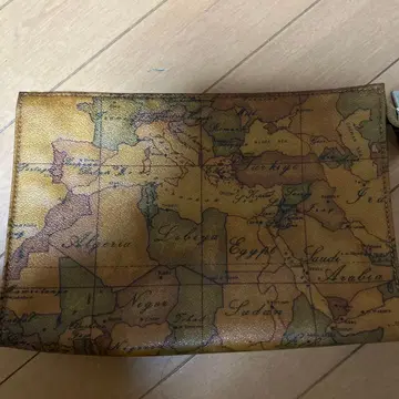 PLASSE 도안 가죽 클러치백