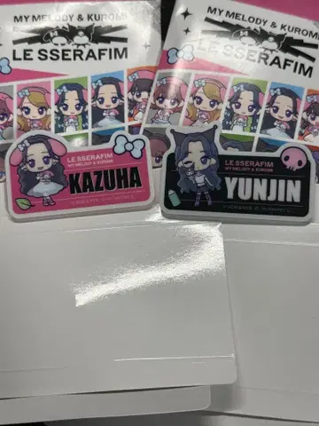 LE SSERAFIM 카즈하 윤진 아크릴 네임 배지