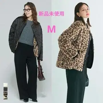 coca 레오파드 무늬 점퍼 M 사이즈