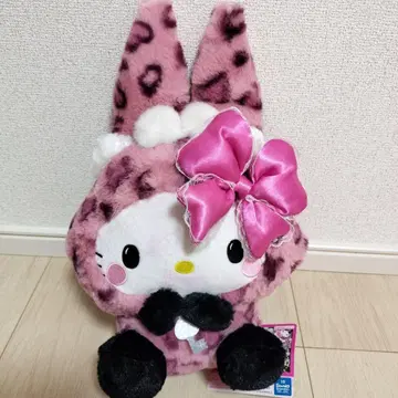 갸루 키티 산리오 레오파드 무늬 봉제 인형. 엄청 귀여워
