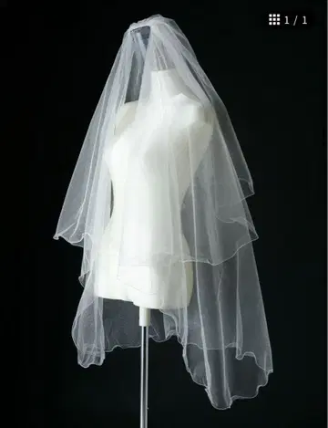 ANV-9 메탈 튤 & 멜로우 베일 alpha blanca