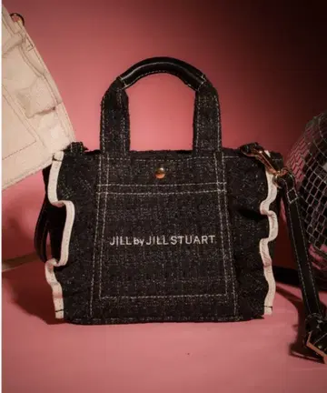 JILL by JILL STUART 트위드 프릴 토트 미니 숄더