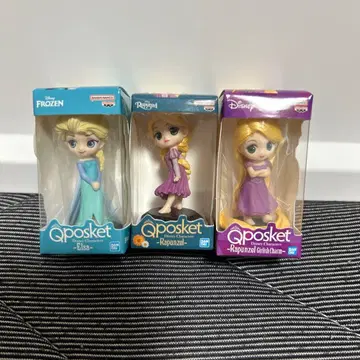 Qposket 엘사 라푼젤 3체 세트