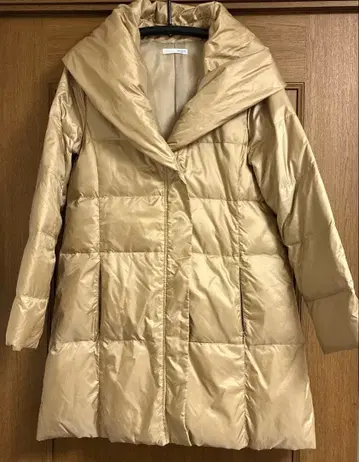 HERE'S 베이지 롱 다운 자켓